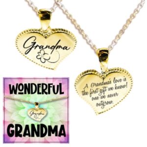 Grandma Love Gold Heart Necklace
