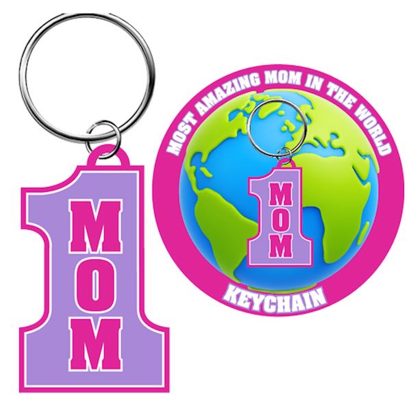 No #1 Mom Keychain