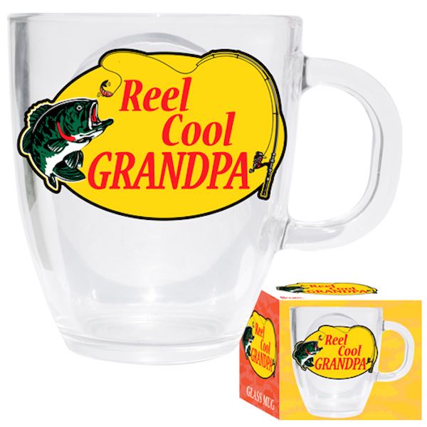 School Holiday Shop Reel Cool Grandpa Fishing Glass Mug