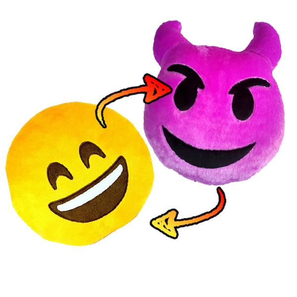 Reversible Emoji Plush