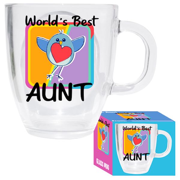 Worlds Best Aunt Glass Mug