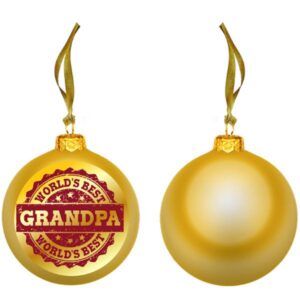 School Holiday Shop World's Best Grandpa Ornament