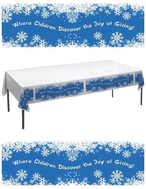 Tablecloth with snowflakes