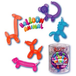 Discover our exciting range of vibrant balloon animal-shaped erasers, stylishly showcased with their respective packaging. Ideal for holiday fundraisers, these unique items can bring cheer to any event while helping your school or organization raise necessary funds. Invigorate your fundraising strategy with these playful and practical pieces from our exclusive fundraising catalog.