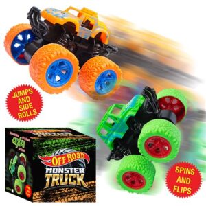 Our fundraising catalogs are proud to feature dynamic toy monster trucks with oversized wheels — showcased in mid-motion, displaying their exciting jumping and flipping capabilities. Alongside this, we give a peek into the appealing retail packaging as well. Opt for our catalogues for your holiday fundraisers and raise money in an engaging way by introducing these thrilling toys to your patrons.