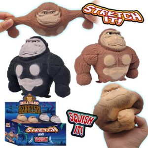 Showcase the delightful and adventurous "Skull Island Stretch & Squish" series in your next holiday fundraiser! Stocked with an array of stretchable and squishable gorilla toys, our catalogs will offer a playful twist for donors. These captivating toys, presented in fun packaging, will garner attention from kids and adults alike. Consider commencing your fundraising journey with this engaging range - perfect for schools and organizations looking to add some excitement to their campaigns.