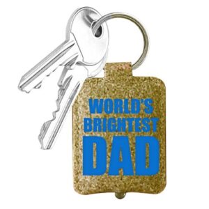 Presenting one of our top-notch fundraising items, a stylish key ring engraved with the heartwarming phrase "World's Brightest Dad". Complimented by a pair of keys, it's the perfect choice for your Holiday Fundraiser. Not only will purchases boost your campaign funds, but they'll also provide a special touch to any holiday gift-giving occasion. This unique keepsake is sure to be cherished by dads across the globe. Join us in celebrating fatherhood while also reaching your fundraising goals!