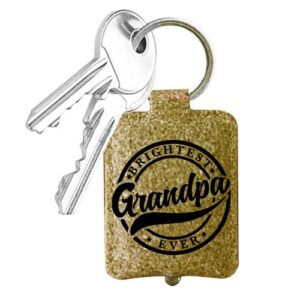Show appreciation for the beloved figures in your life this holiday season with our exquisite, inscribed keychain, crafted exclusively for grandfathers. Emblazoned with the endearing sentiment "Brightest Grandpa Ever", this keychain is an ideal fundraising item to kindle the family spirit during holidays. Variably dipped into different silver hues and accompanied by a set of keys, this essential accessory offers customers a sentimental gift choice that resonates profoundly while contributing to your organization's fundraising efforts. Order now from our catalogue and provide supporters the opportunity to surprise their dearest grandpa with a token of love and recognition!