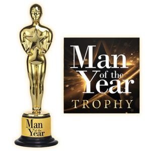 Highlight the accomplishments of your distinguished members with our refined Oscar-inspired trophy, labeled "Man of the Year". Perfect for use as a grand prize in your holiday fundraisers or rewarding an individual's meaningful contributions to your school or organization. Supplement your fundraising efforts by letting individuals vie for an honor while supporting a worthy cause.