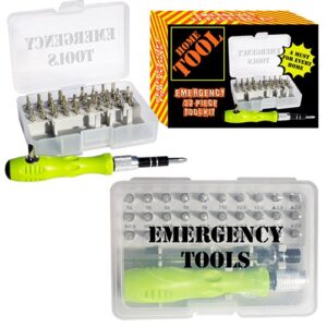 Upgrade your fundraising offerings with our 32-piece Emergency Tool Kit. Perfect for holiday fundraisers, this versatile kit features interchangeable bits and a screwdriver handle that enables quick fixes on the go. Conveniently packaged in a compact case, it's an excellent choice for schools and organizations seeking to raise funds while providing practical products. Add some handy hardware to your fundraising catalog today!