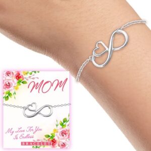Introducing our exquisite Silver Infinity Heart Bracelet, an impeccable product featured in our fundraising catalog. Beautifully designed to be worn on a wrist and demonstrating the symbol of endless affection, this product is specifically packaged with 'mom' in mind. With its heartfelt message "my love for you is endless," it serves as a perfect gift choice for holiday fundraisers hosted by schools and organizations looking to raise funds while spreading unforgettable joy and love. This timeless piece demonstrates not only your community's commitment to funding but also the immeasurable value of love during holiday seasons. So why wait? Discover how our Silver Infinity Heart Bracelet can enhance your fundraising capability!
