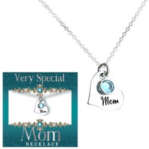 Elevate your fundraising game with our beautiful Silver "Mom" Necklace adorned with a heart pendant and a stunning blue gemstone. Each necklace is elegantly packaged in a decorative box, making it the perfect holiday gift to raise funds for your school or organization. Our catalog offers this high-quality, sentimental piece that will indeed charm and captivate potential donors during holiday fundraisers.