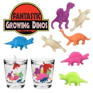 Unleash the excitement of prehistoric times with our "Fantastic Growing Dinos" fundraising offering! Imagine the joy and wonder on children's faces as they watch their favorite dinosaur shapes come alive, expanding with just two glasses of water. Our vibrant and engaging packaging is designed to capture attention and spark curiosity, making it an irresistible addition to your holiday fundraiser catalog. Boost your school's or organization's funds effortlessly while providing a product filled with fun and educational discovery. Perfect for all ages, these delightful expanding dinosaurs are sure to be a hit in any home!.