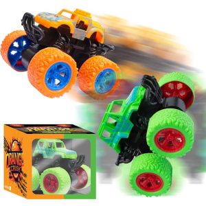 Introducing the "Orange Crusher" Monster Truck Duo: Supercharge your organization's holiday fundraising with these vividly captivating toy trucks! Each set features two awe-inspiring monster trucks outfitted with vibrant, colorful wheels that are sure to delight. Perfectly packaged in a sleek box showcasing one of the dynamic vehicles inside, these exhilarating toys make for an irresistible addition to any fundraiser. Partner with us and let the thrill of these "Orange Crushers" drive your campaign to ultimate success this holiday season!.