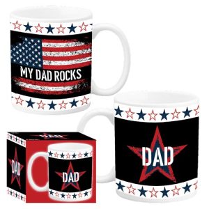 Elevate your holiday fundraising with our patriotic-themed mugs, perfect for showing dad some love! Introducing our exclusive "Dad Vibes" collection: - "My Dad Rocks" Mug: Celebrate the incredible dads in your community with this bold design. Featuring vibrant stars and American flag motifs, this mug is a heartfelt tribute that will resonate with families looking to give back while honoring their loved ones. - "Dad" Design Mug: Simple yet striking, this mug showcases the word "Dad," accented by classic stars and red, white, and blue details. It's a timeless favorite for anyone wanting to express gratitude for all that fathers do. Maximize your fundraising success with these unique mugs that make perfect gifts during the holiday season. Partner with us today and watch your school or organization's fundraiser soar!.