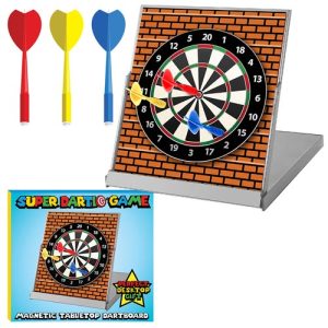 Elevate your holiday fundraising efforts with our Magnetic Tabletop Dartboard, designed to capture attention and spark excitement! This eye-catching piece showcases a unique brick design that will attract supporters of all ages. The board comes complete with two vibrant blue darts and one striking red dart for hours of fun. Additionally, yellow, red, and blue darts are displayed separately above for clarity on variety, ensuring there's something for everyone. Perfect as a gift or an engaging activity during festive gatherings—this innovative product is sure to boost your school's or organization's fundraising success this season!.