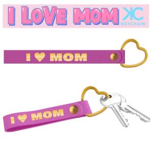 Introducing our delightful holiday fundraiser item: the "I ♥ MOM" Keychain! This charming pink keychain, adorned with bold yellow letters, is a heartfelt ode to motherhood. Attached to two keys, it not only keeps essentials safe but also serves as a constant reminder of love and appreciation. The heart-shaped keyring adds an extra touch of affection. Perfect for school and organization holiday fundraisers, this thoughtful gift is sure to resonate with supporters looking for both practicality and sentimentality in their purchases. Elevate your fundraising efforts with a product that speaks volumes while raising funds effortlessly!.