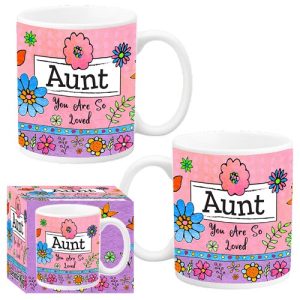 Presenting the "Aunt You Are So Loved" Mug – a delightful addition to your holiday fundraising catalog! This charming mug is beautifully adorned with vibrant flowers and heartfelt text, designed to warm the heart of every beloved aunt. Each mug comes nestled in a matching gift box, making it an ideal present for any occasion. Offer this popular item through your school or organization's fundraiser and help supporters express love while contributing to your goals. It’s the perfect blend of thoughtfulness and practicality that will enrich your fundraising efforts!.