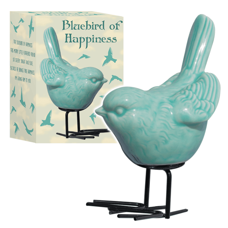 Brighten your fundraiser with a ceramic bluebird figurine, gift-boxed with an uplifting poem and charming bird-themed design.